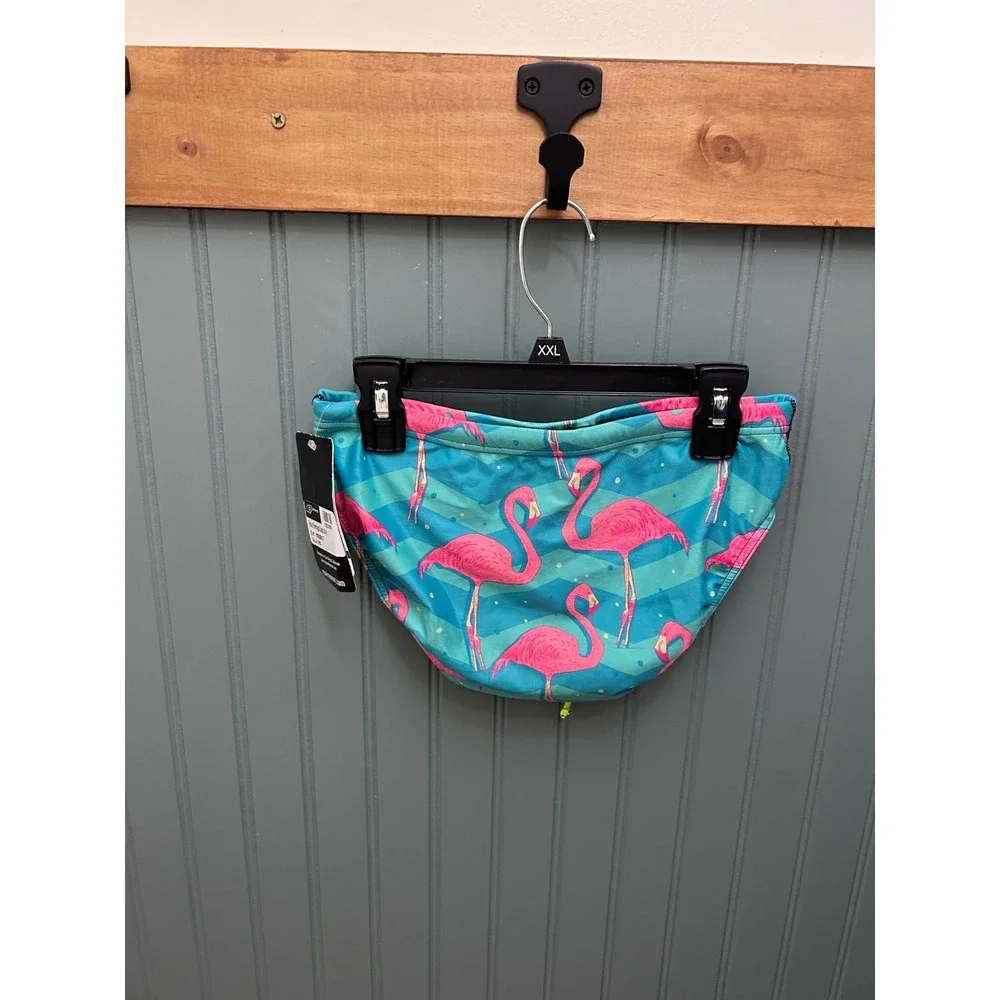 Q Swimwear Flock of Flamingos Classic Brief Mens Size 28 Blue Pink WS3017 NWT